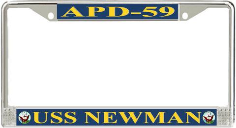 USS Newman APD-59 License Plate Frame