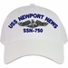 USS Newport News SSN-750 w/Dolphins Embroidered Cap