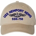 USS Newport News SSN-750 with Dolphins Unstructured Dad Cap