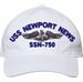 USS Newport News SSN-750 with Dolphins Unstructured Dad Cap