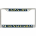 USS Niagara APA-87 License Plate Frame