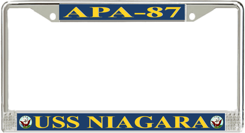 USS Niagara APA-87 License Plate Frame
