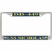USS Nicholas DD-449 License Plate Frame