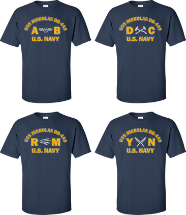 USS NICHOLAS DD-449 Rates Apparel