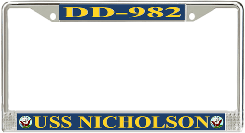 USS Nicholson DD-982 License Plate Frame