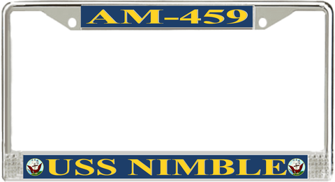 USS Nimble AM-459 License Plate Frame