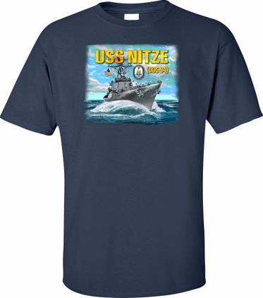 USS Nitze DDG-94 Printed Art T-Shirt