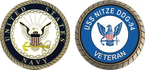 USS Nitze DDG-94 Veteran Challenge Coin
