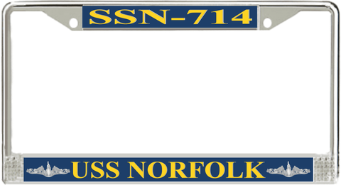 USS Norfolk SSN-714 License Plate Frame