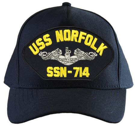 USS Norfolk SSN-714 ( Silver Dolphins ) Submarine Enlisted Cap