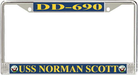 USS Norman Scott DD-690 License Plate Frame