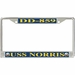 USS Norris DD-859 License Plate Frame