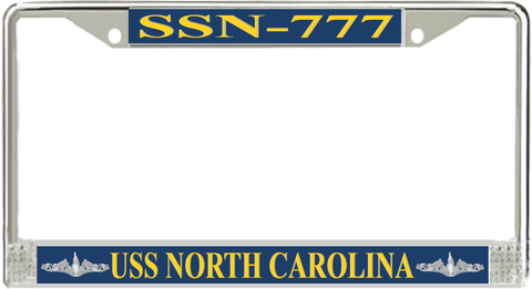USS North Carolina SSN-777 License Plate Frame