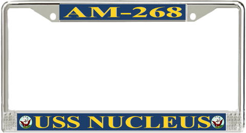 USS Nucleus AM-268 License Plate Frame