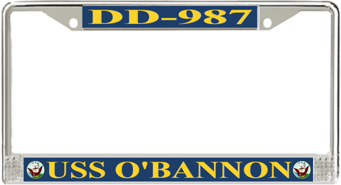 USS O'Bannon DD-987 License Plate Frame