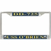 USS O'Brien DD-725 License Plate Frame