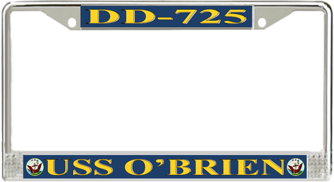 USS O'Brien DD-725 License Plate Frame