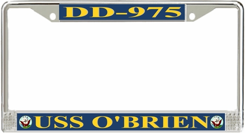USS O'Brien DD-975 License Plate Frame