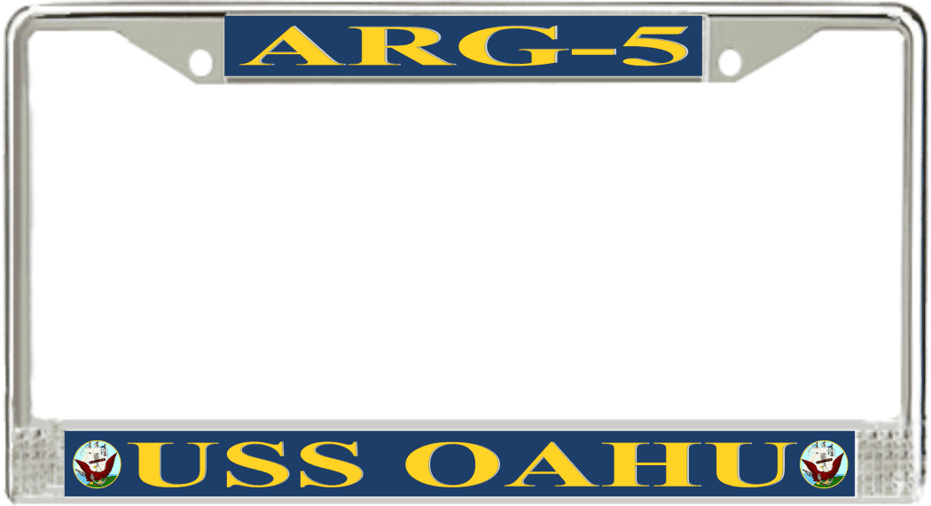 USS Oahu ARG5 License Plate Frame
