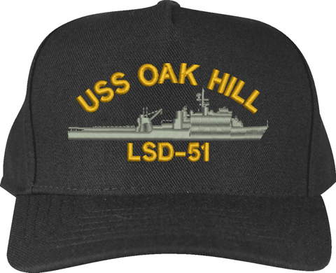 USS Oak Hill LSD-51 Ship Custom Embroidered Cap