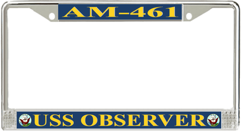 USS Observer AM-461 License Plate Frame