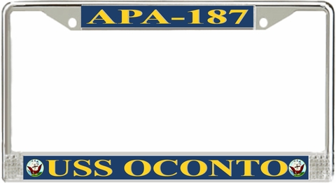 USS Oconto APA-187 License Plate Frame