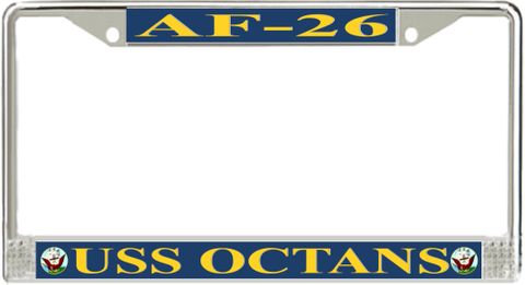 USS Octans AF-26 License Plate Frame