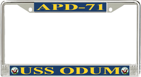 USS Odum APD-71 License Plate Frame