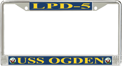 USS Ogden LPD-5 License Plate Frame