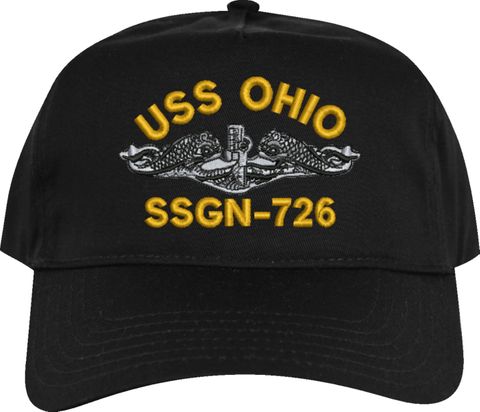 USS Ohio SSGN-726 w/Dolphins Embroidered Cap