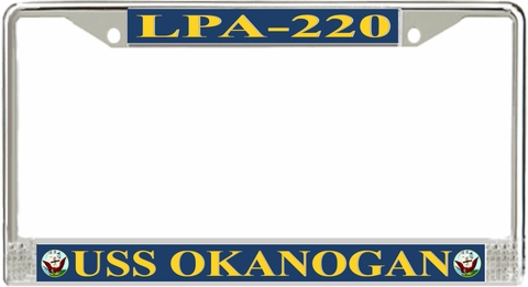 USS Okanogan LPA-220 License Plate frame