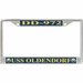 USS Oldendorf DD-972 License Plate Frame