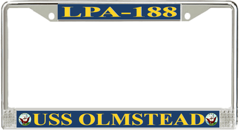 USS Olmstead LPA-188 License Plate frame