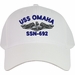 USS Omaha SSN-692 Dolphins Embroidered Cap