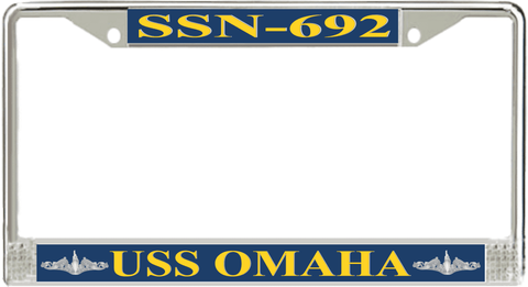 USS Omaha SSN-692 License Plate Frame