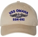 USS Omaha SSN-692 with Dolphins Unstructured Dad Cap