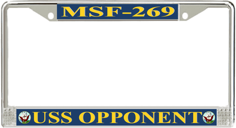USS Opponent MSF-269 License Plate Frame