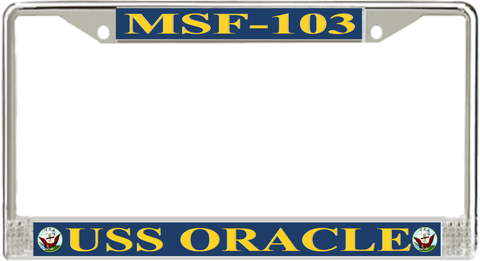 USS Oracle MSF-103 License Plate Frame