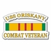USS Oriskany CV-34 Vietnam Combat Veteran with Ribbon  Decal