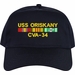 USS Oriskany CVA-34 with Vietnam Service Ribbons Embroidered Cap