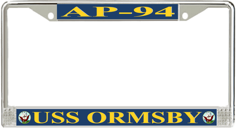 USS Ormsby AP-94 License Plate Frame