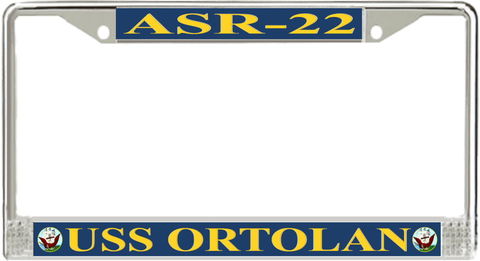 USS Ortolan ASR-22 License Plate Frame