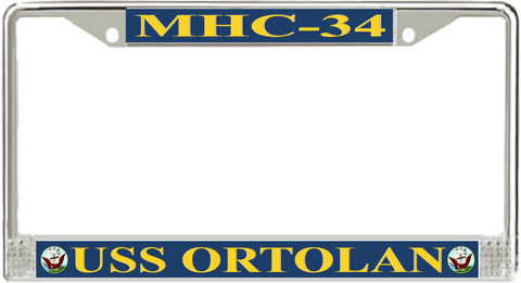 USS Ortolan MHC-34 License Plate Frame