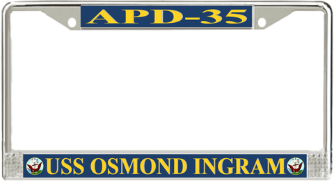USS Osmond Ingram APD-35 License Plate Frame