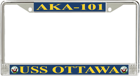USS Ottawa AKA-101 License Plate Frame
