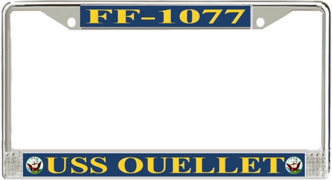 USS Ouellet FF-1077 License Plate Frame