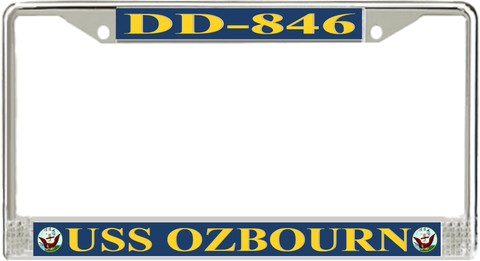 USS Ozbourn DD-846 License Plate Frame