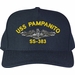 USS Pampanito SS-383 with Dolphins Custom Embroidered Cap