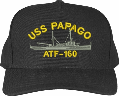 USS Papago ATF-160 Ship Custom Embroidered Cap