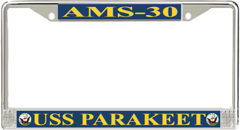 USS Parakeet AMS-30 License Plate Frame